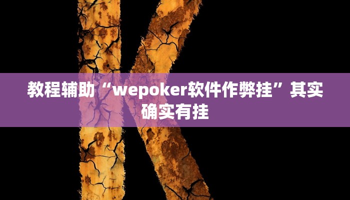 教程辅助“wepoker软件作弊挂”其实确实有挂
