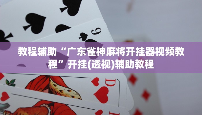 教程辅助“广东雀神麻将开挂器视频教程”开挂(透视)辅助教程