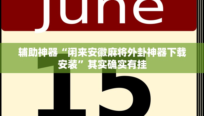 辅助神器“闲来安徽麻将外卦神器下载安装”其实确实有挂