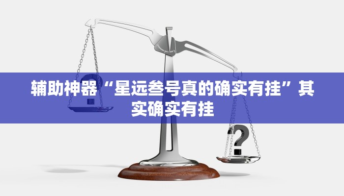 辅助神器“星远叁号真的确实有挂”其实确实有挂