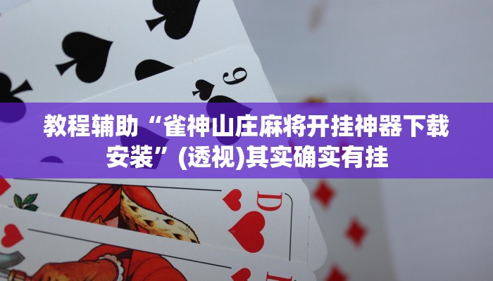 教程辅助“雀神山庄麻将开挂神器下载安装”(透视)其实确实有挂