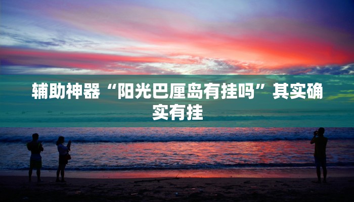 辅助神器“阳光巴厘岛有挂吗”其实确实有挂