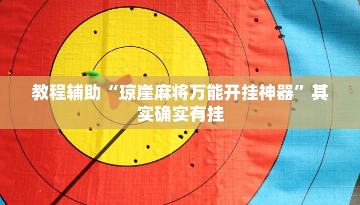 教程辅助“琼崖麻将万能开挂神器”其实确实有挂