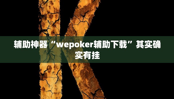 辅助神器“wepoker辅助下载”其实确实有挂 辅助神器“wepoker辅助下载”其实确实有挂