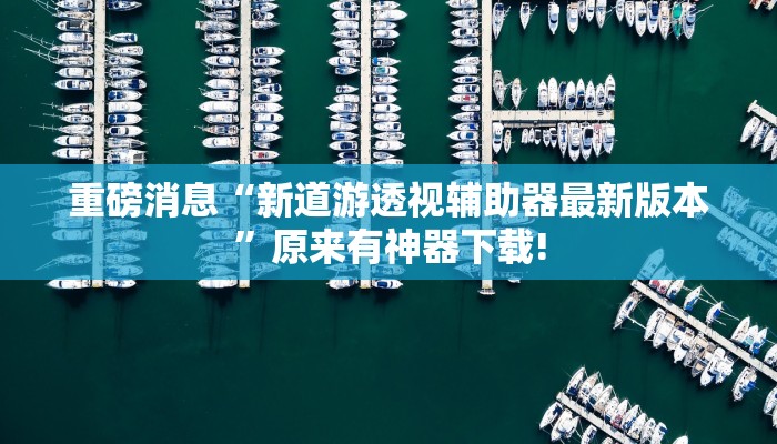 重磅消息“新道游透视辅助器最新版本”原来有神器下载!