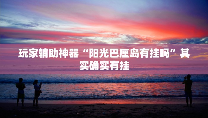 玩家辅助神器“阳光巴厘岛有挂吗”其实确实有挂