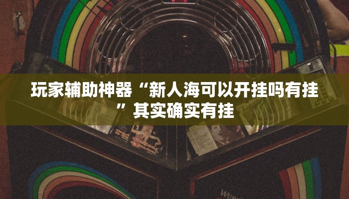 玩家辅助神器“新人海可以开挂吗有挂”其实确实有挂