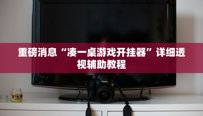 重磅消息“凑一桌游戏开挂器”详细透视辅助教程