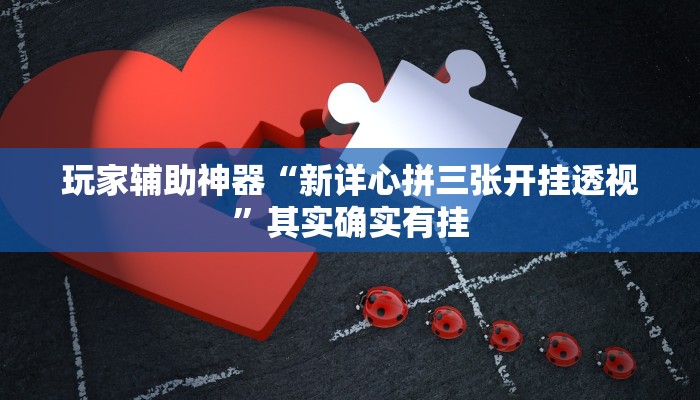 玩家辅助神器“新详心拼三张开挂透视”其实确实有挂