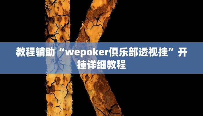 教程辅助“wepoker俱乐部透视挂”开挂详细教程