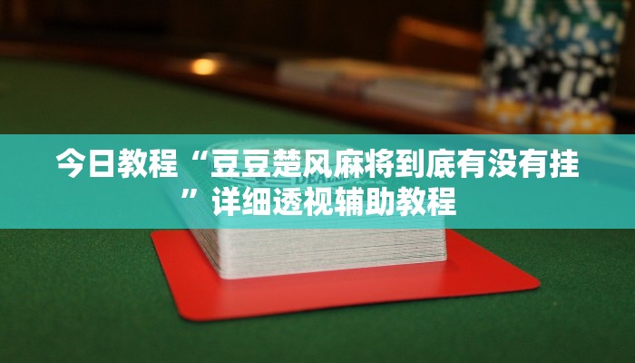 今日教程“豆豆楚风麻将到底有没有挂”详细透视辅助教程