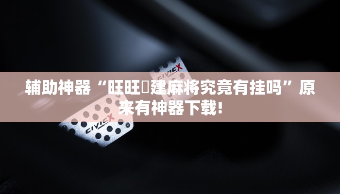 辅助神器“旺旺褔建麻将究竟有挂吗”原来有神器下载!