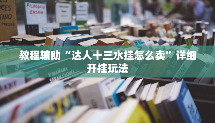 教程辅助“达人十三水挂怎么卖”详细开挂玩法